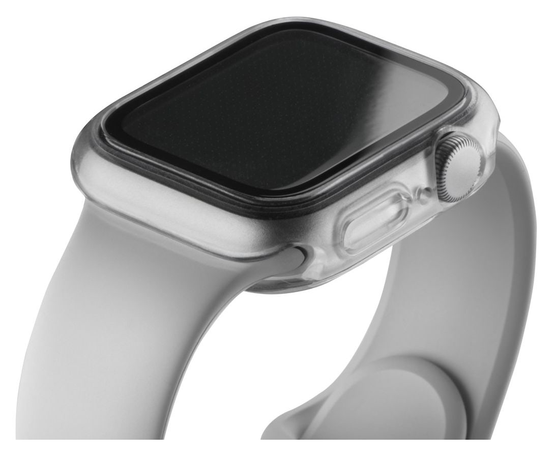 210919 Hülle Apple Watch 4/5/6/SE 1. Gen./SE 2. Gen (Schwarz, Transparent) 