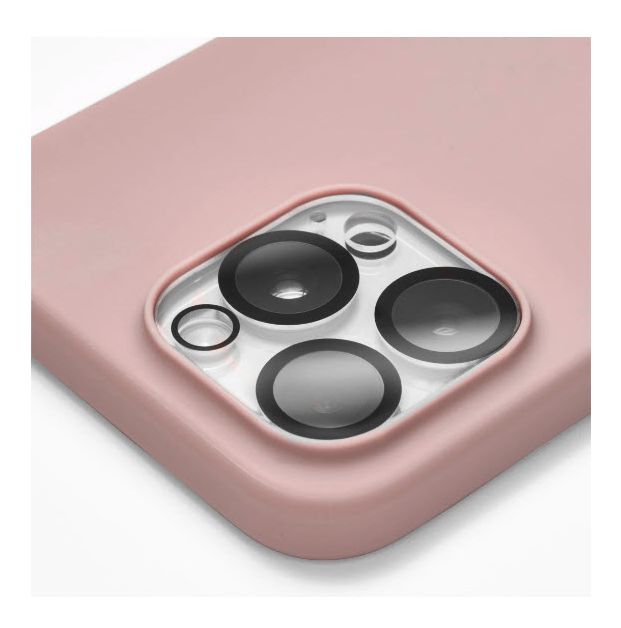 222743 Cam Protect Kameraobjektivschutz gehärtetes Glas 9H für  Apple iPhone 15 Pro / 15 Pro Max Bruchfest, Schlagfest, Schlagfest, Kratzresistent, Splitterfrei, Schockresistent 