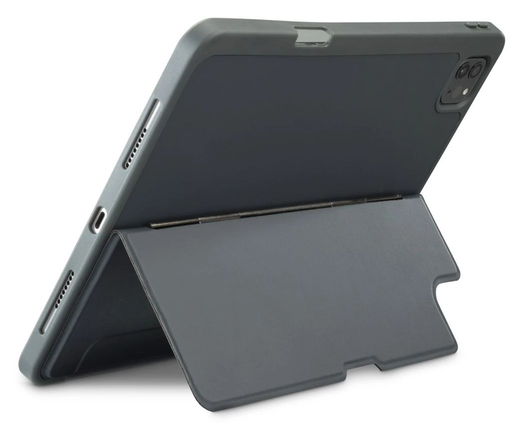 227048 Stand Folio Folio aus Kunststoff für Apple iPad Pro 11" (2024) bis 27,9 cm (11") Schmutzabweisend, Staubresistent, Kratzresistent mit Magnetverschluss (Grau) 