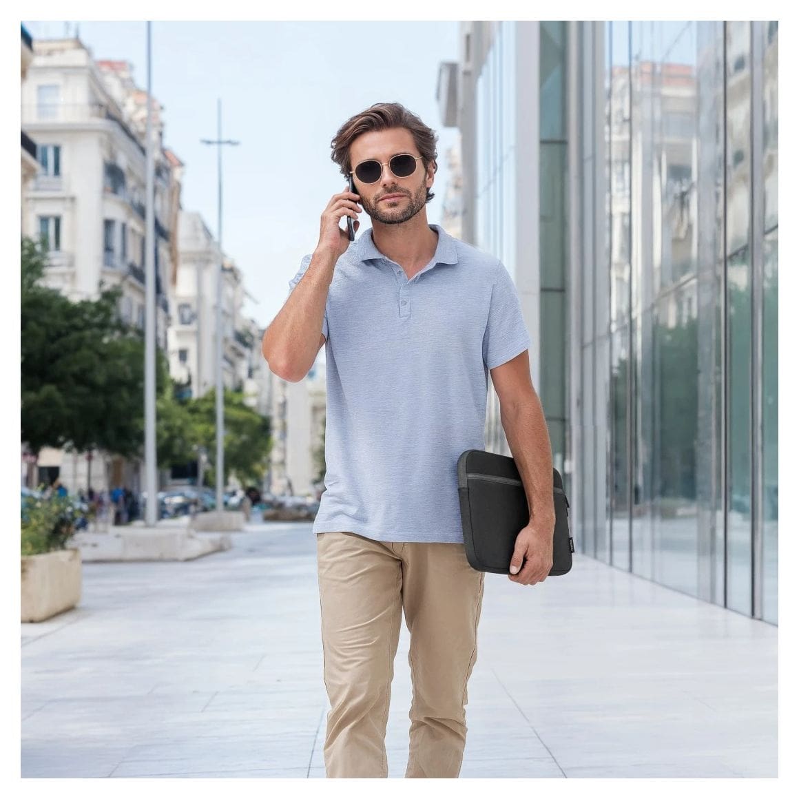 231032 Neoprene Schutzhülle aus Neopren für Universal bis 27,9 cm (11") Schmutzabweisend, Kratzresistent mit Reißverschluss (Schwarz) 