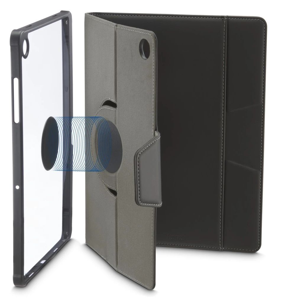 231044 Rotation Folio aus Polypropylenkarbonat (PPC), Polyurethan, Thermoplastische Polyurethane (TPU) für Samsung Galaxy Tab A9+/A11+ bis 27,9 cm (11") Schlagfest, Kratzresistent mit Magnetverschluss (Anthrazit) 