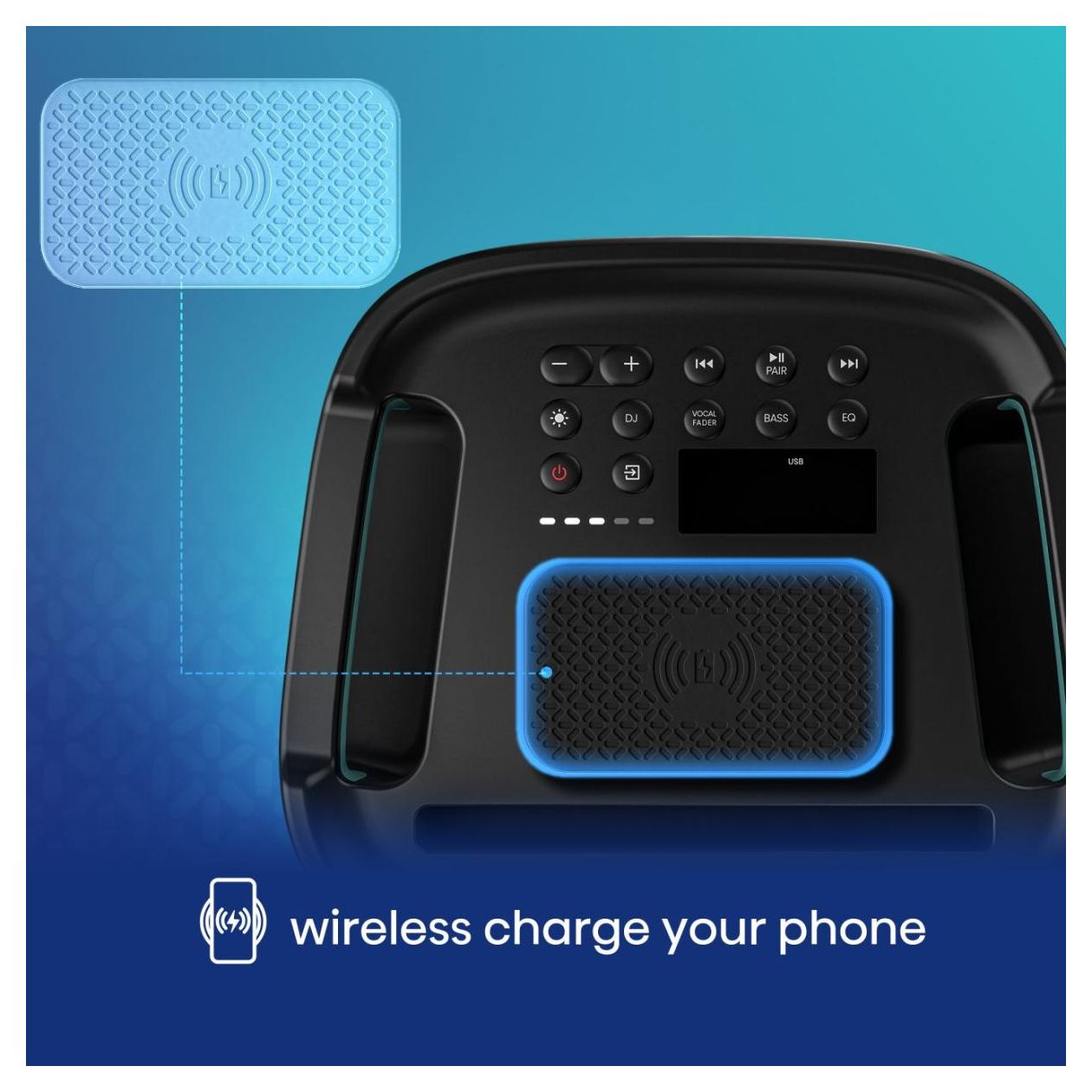 Party Storm 1 300 W Bluetooth Lautsprecher IPX4 Laufzeit bis 15 h  (Schwarz) 