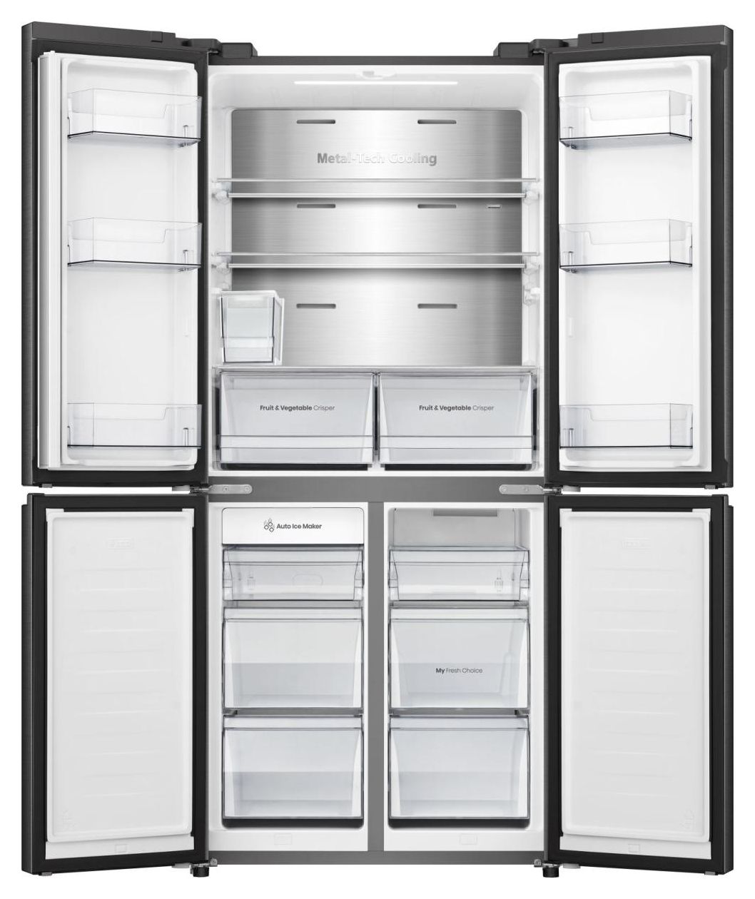 RQ5P470SYFD Side-by-Side Kühl-/ Gefrierkombination 304 l / 87 l 235 kWh NoFrost 1785 mm x 794 mm  (Schwarz) 