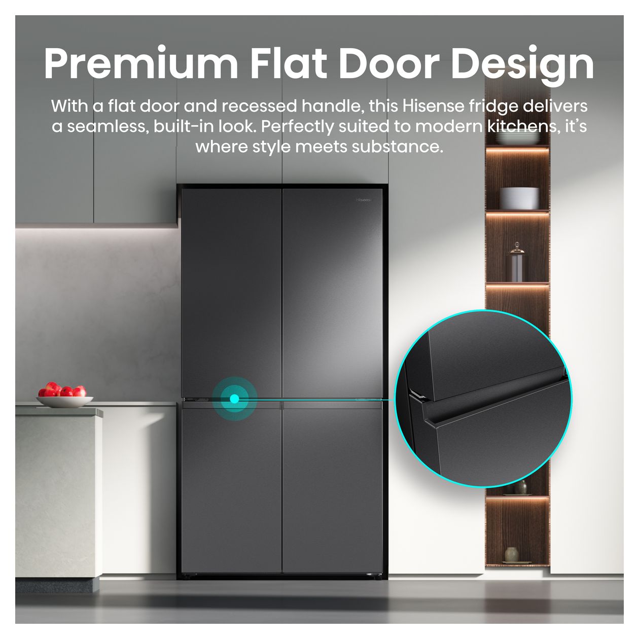 RQ5P640SSKD Side-by-Side Kühl-/ Gefrierkombination 397 l / 250 l 277 kWh NoFrost 1790 mm x 910 mm  (Schwarz, Edelstahl) 