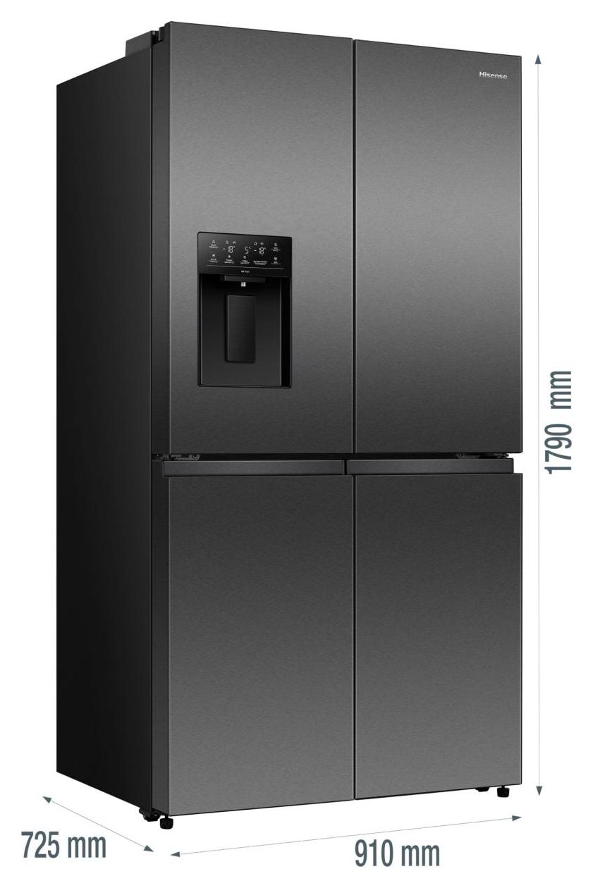 RQ5P640SYKD Side-by-Side Kühl-/ Gefrierkombination 390 l / 250 l 276 kWh NoFrost 1790 mm x 910 mm  (Schwarz) 
