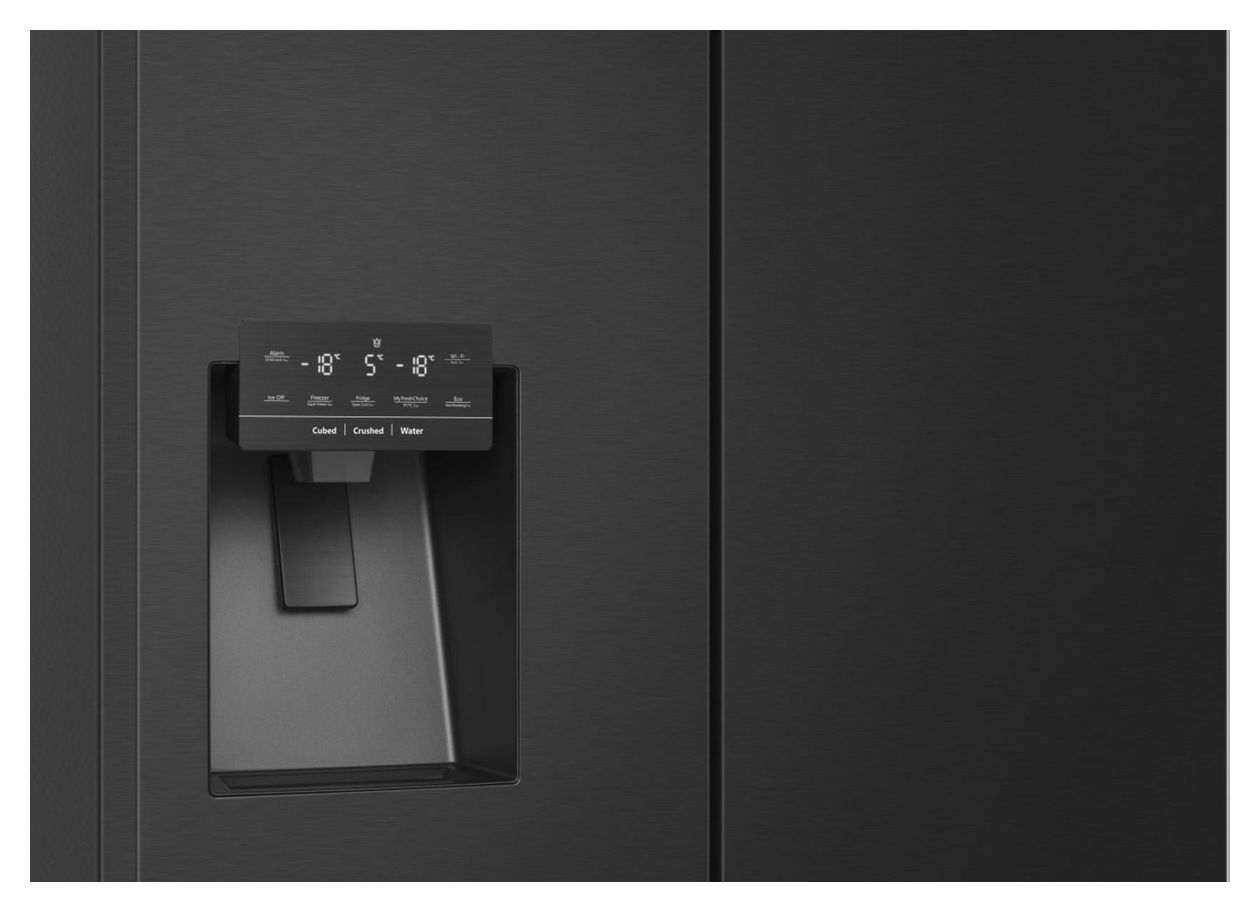 RQ760N4SBFE Side-by-Side Kühl-/ Gefrierkombination 352 l / 188 l 352 kWh NoFrost 1785 mm x 914 mm  (Schwarz) 