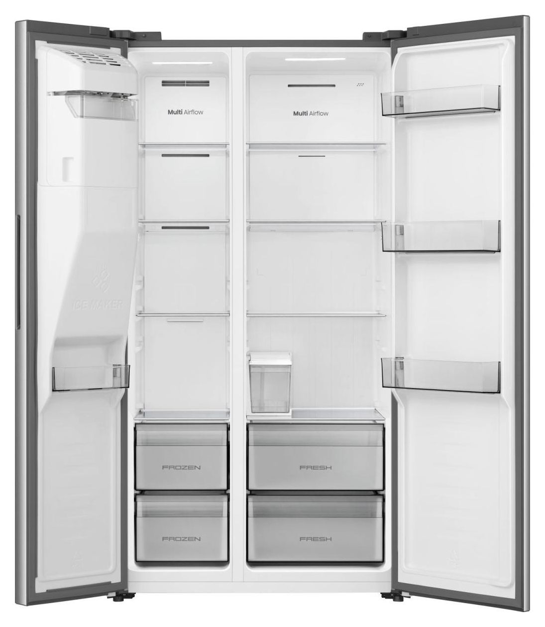 RS5P528STIE Side-by-Side Kühl-/ Gefrierkombination 347 l / 181 l 312 kWh NoFrost 1786 mm x 911 mm  (Grau, Edelstahl) 