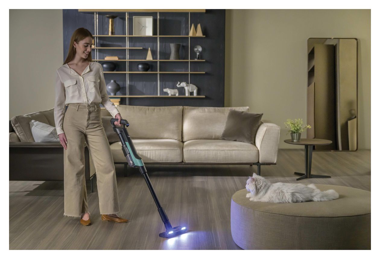 HF201P011 Handstaubsauger Beutellos bis 40 min Laufzeit 14,4 V EPA  (Blau) 