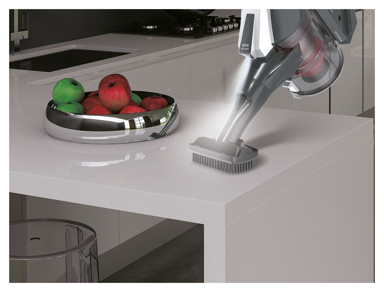 HF322TH011 Handstaubsauger Beutellos bis 40 min Laufzeit 22 V Stoff  (Titan) 