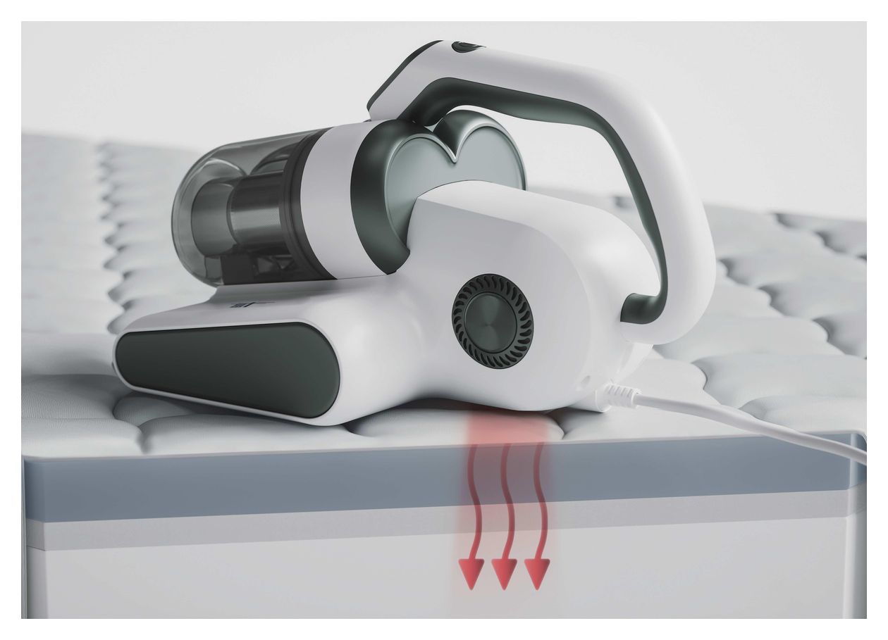 HMC510UV Milbensauger Handstaubsauger Beutellos Schaum  (Salbei, Weiß) 