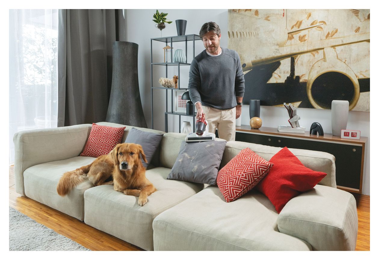 MBC500UV Milbensauger Handstaubsauger Beutellos  (Rot) 