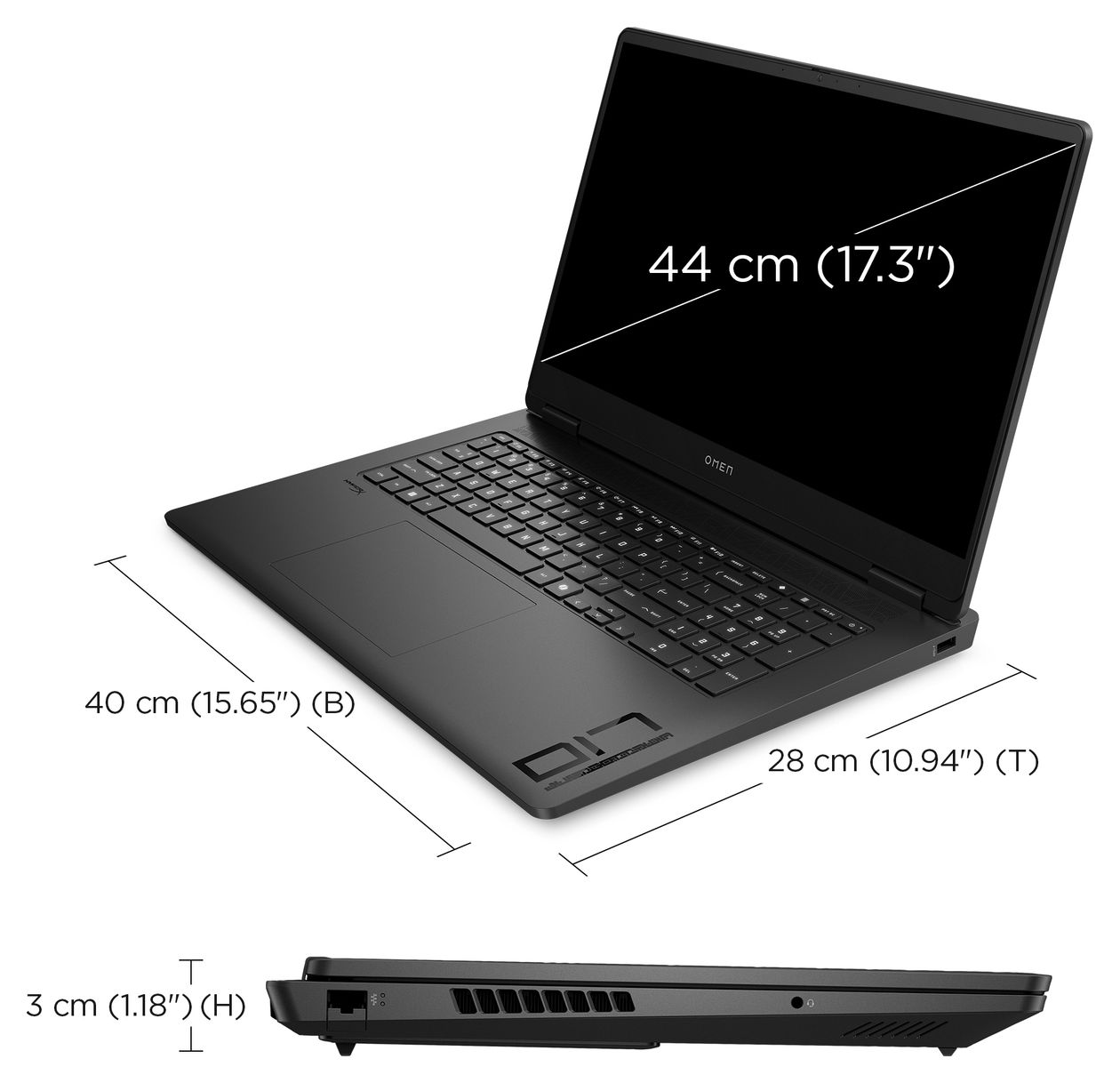 Omen 17-db0679ng Quad HD Notebook 43,9 cm (17.3 Zoll) 2560 x 1440 Pixel 1 TB SSD Windows 11 Home AMD Ryzen 7 max. 5,1 GHz  (Schwarz) 