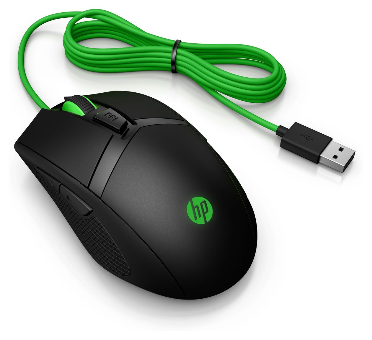 Pavilion Gaming 300 5000 DPI Gaming Maus Optisch  (Schwarz, Grün) 