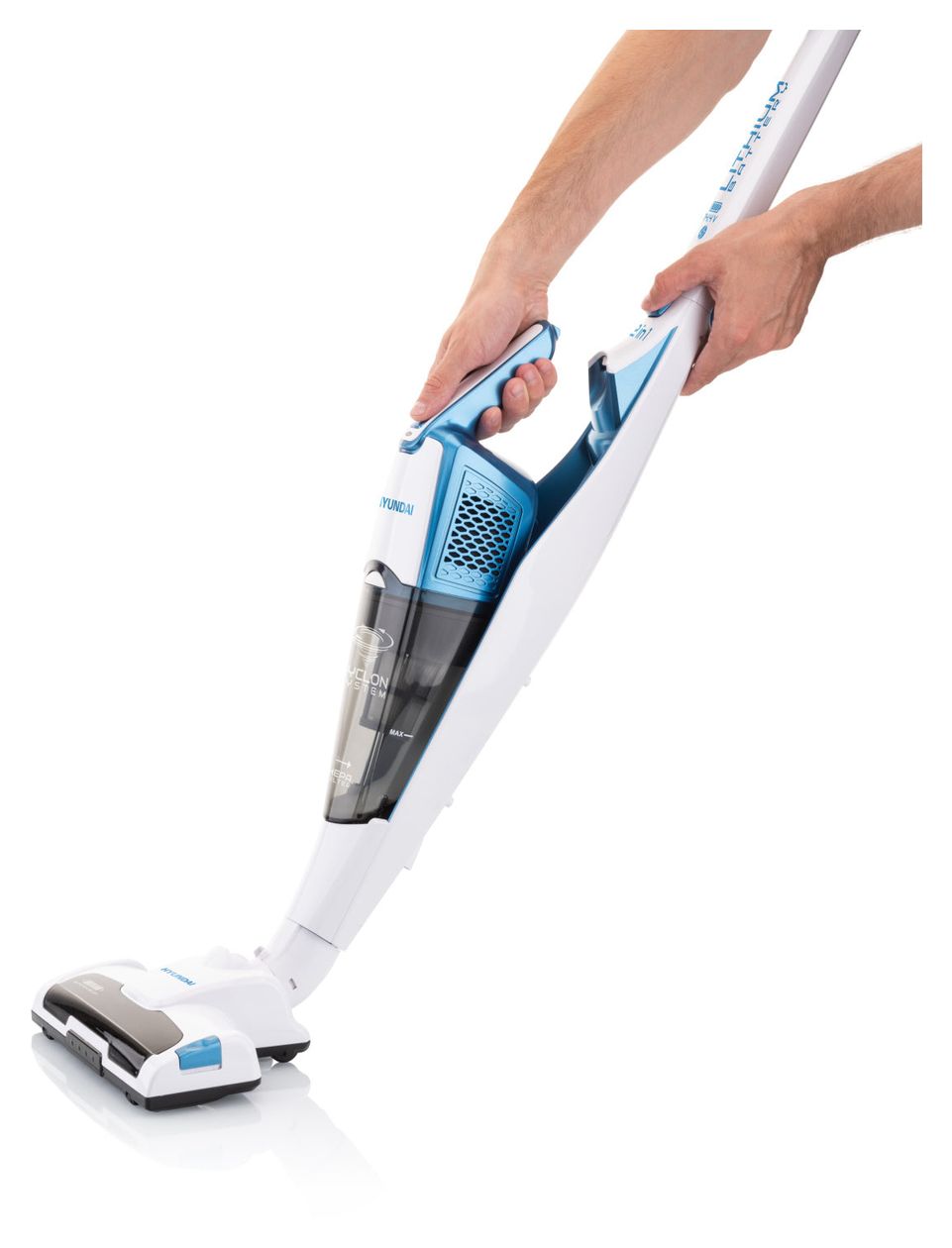 VC914 Handstaubsauger Beutellos bis 25 min Laufzeit 14,4 V HEPA  (Weiß, Blau) 