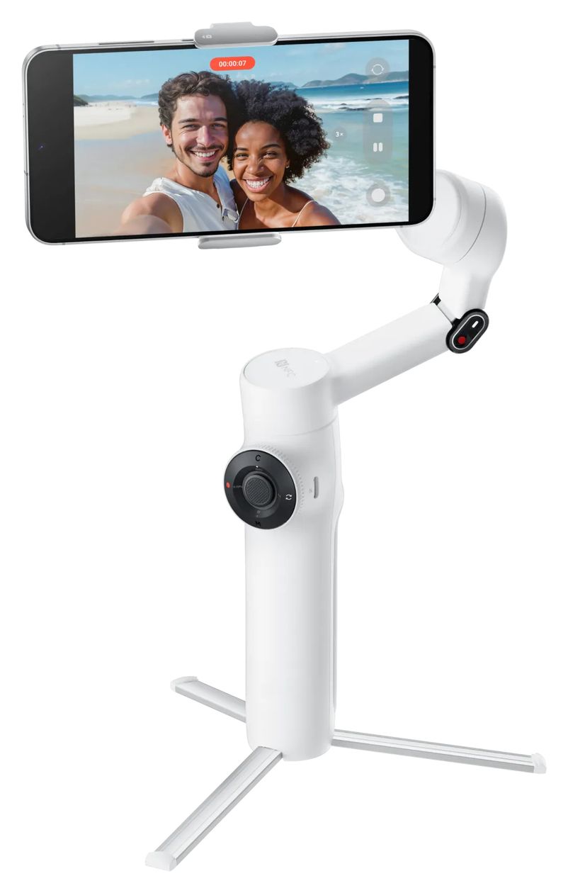 Flow 2 Standard Bundle Stativ Gimbal für Smartphone faltbar Bluetooth  (Weiß) 