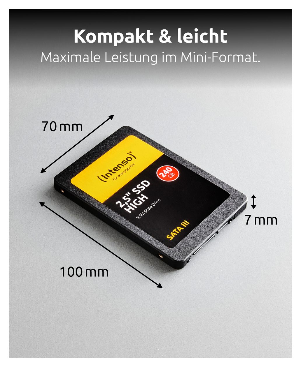 High Performance 480 GB SSD Serial ATA III 2.5"  (Schwarz) 