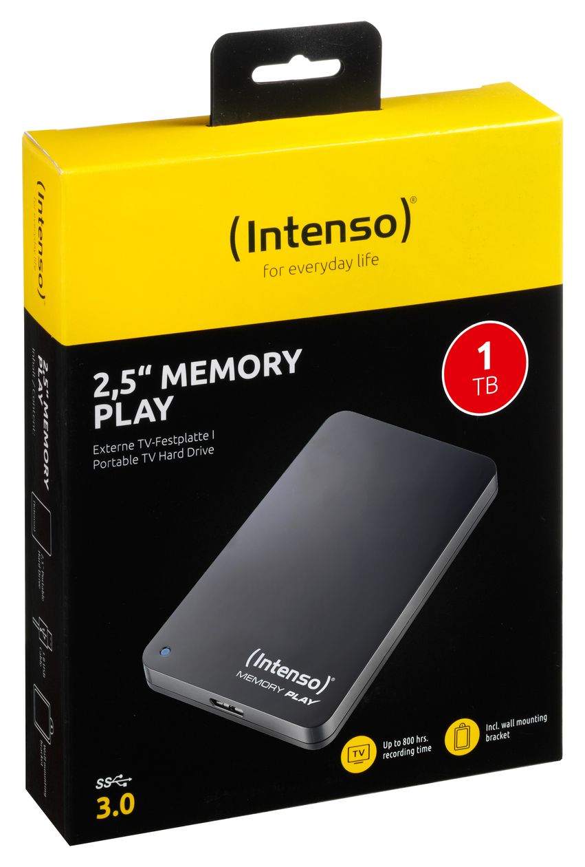 Memory Play 1 TB externe Festplatte 2.5"  (Schwarz) 