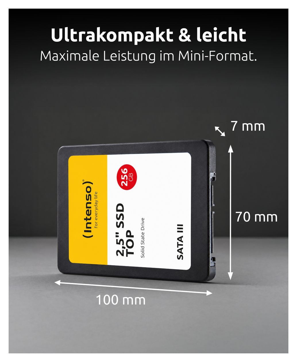Top 256 GB SSD Serial ATA III 2.5"  (Schwarz) 
