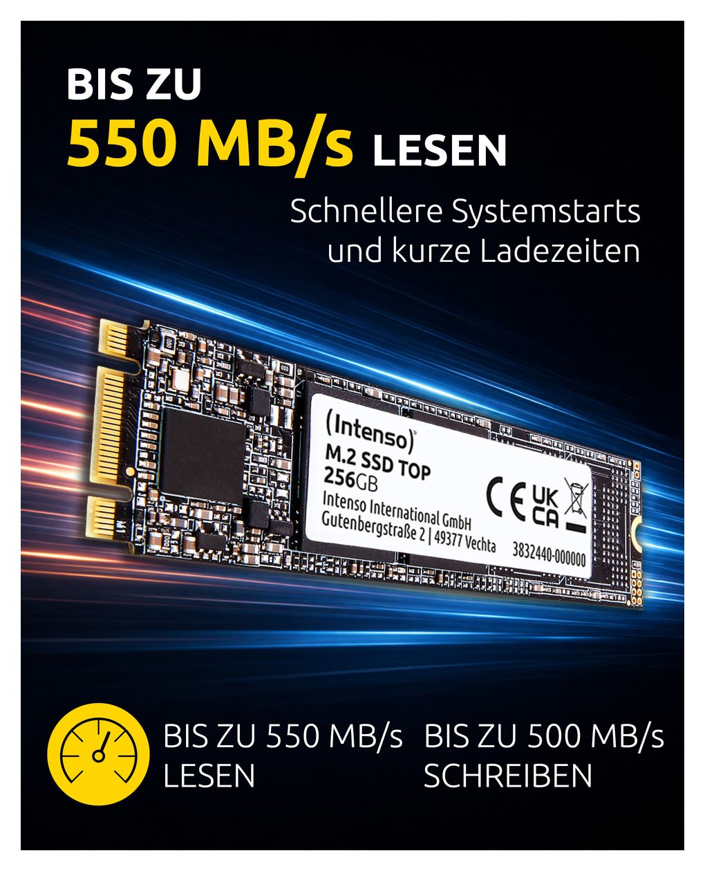 Top 256 GB SSD Serial ATA III M.2  (Anthrazit) 