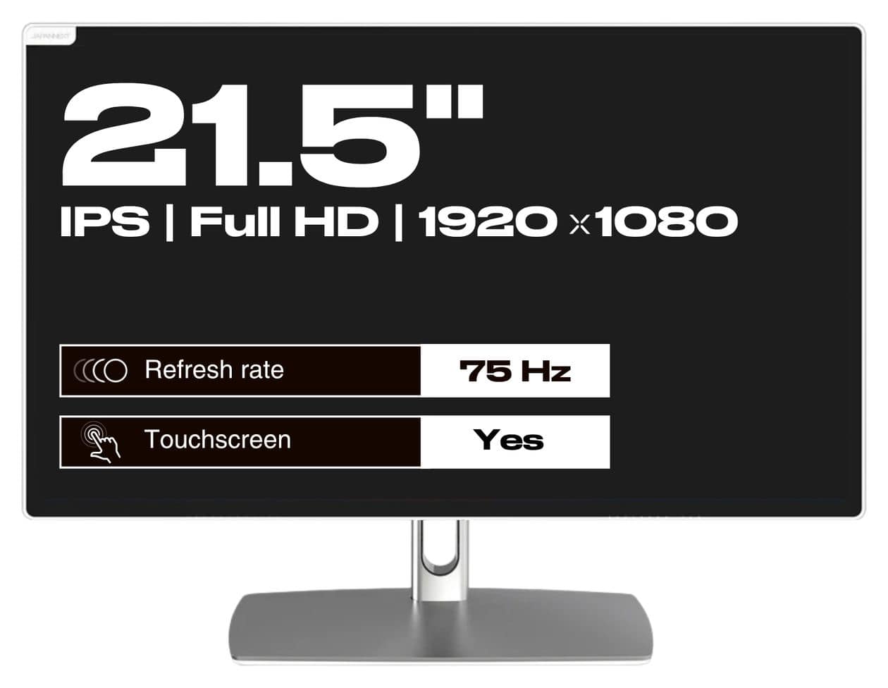 JN-IPS2152FHDR-C65W-FLD-T Full HD Monitor 54,6 cm (21.5 Zoll) 16:9 8 ms 250 cd/m²  (Grau) 