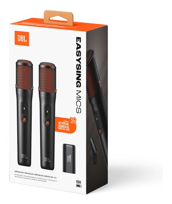 EasySing Mics Karaoke kabellos Microphone set  (Schwarz) 