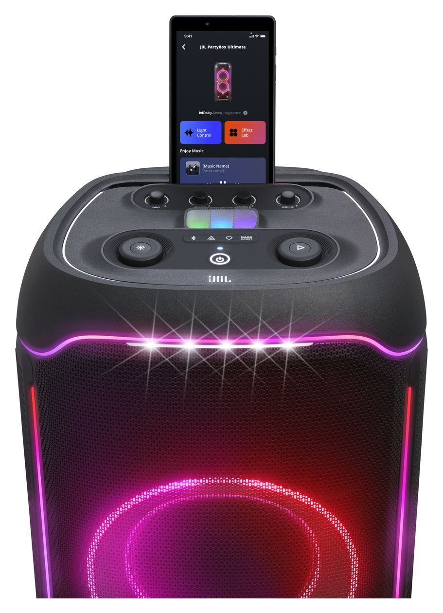PartyBox Ultimate 1100 W Wlan Lautsprecher mit Bluetooth  (Schwarz) 