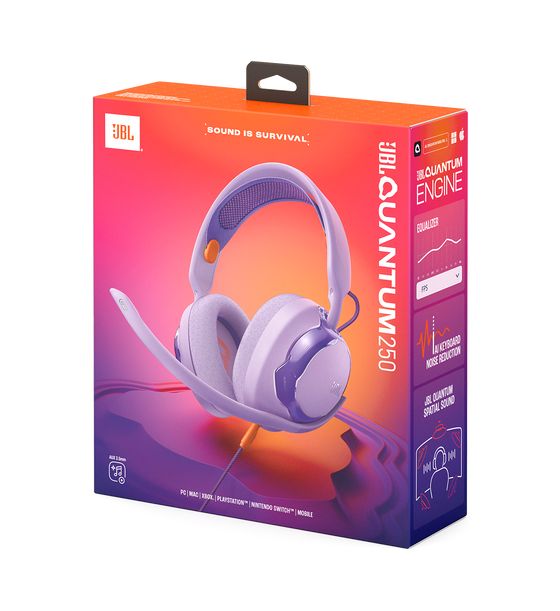Quantum 250 Over Ear Kopfhörer Kabelgebunden  (Violett) 