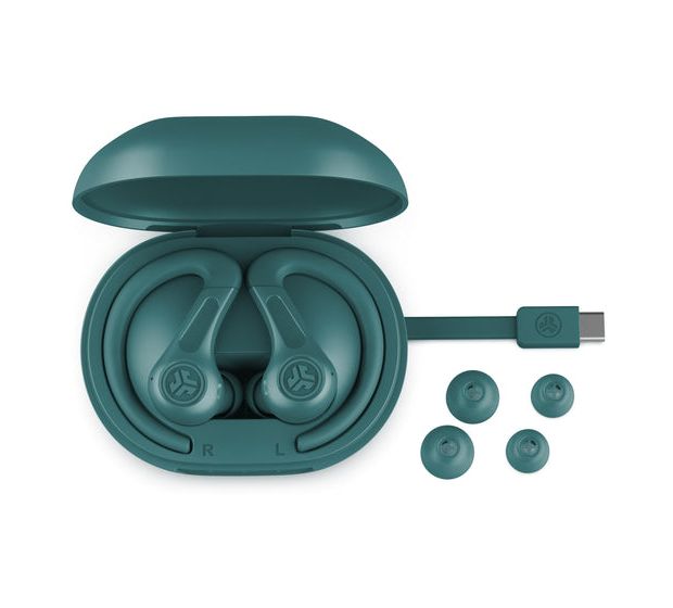 JBuds Sport In-Ear Bluetooth Kopfhörer Kabellos TWS 14 h Laufzeit IP66  (Türkis) 