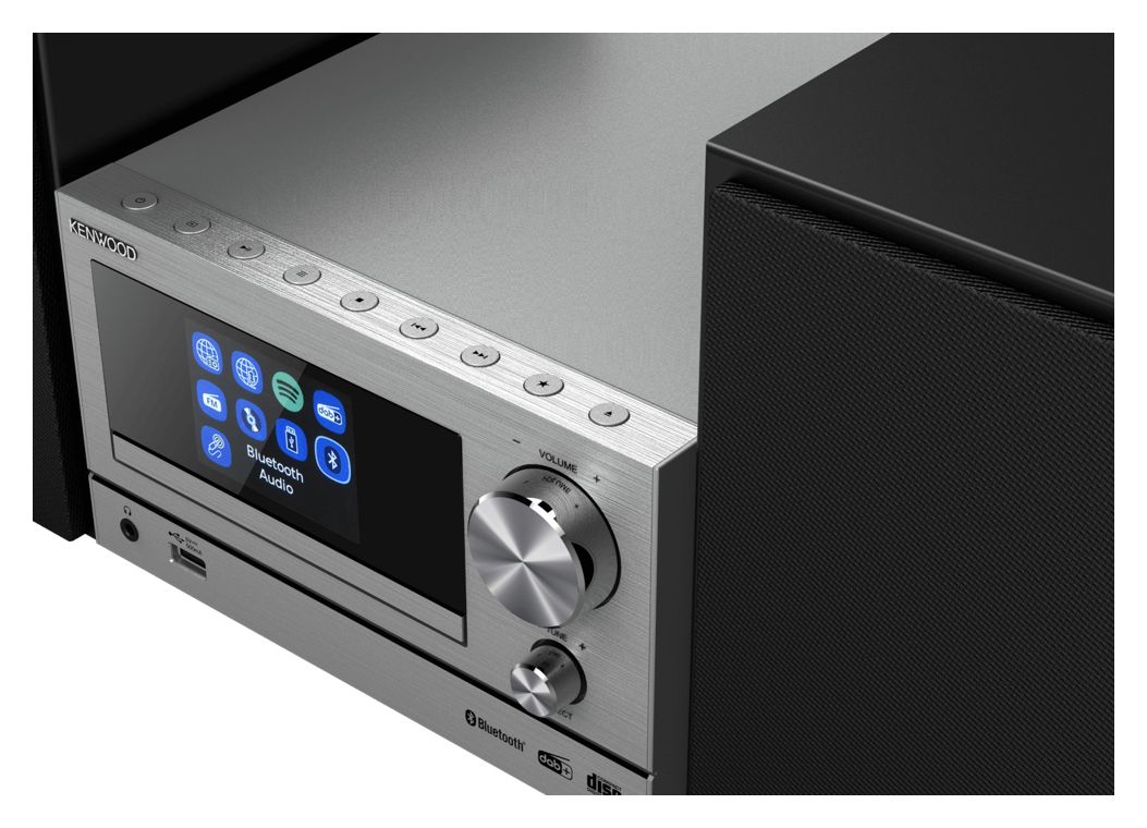 M-7000S-S Home-Audio-Minisystem DAB+, FM 30 W Bluetooth  (Silber) 