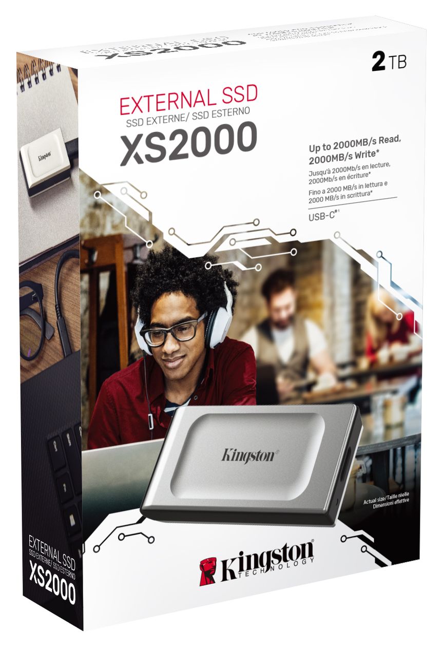 XS2000 2 TB SSD  (Schwarz, Silber) 