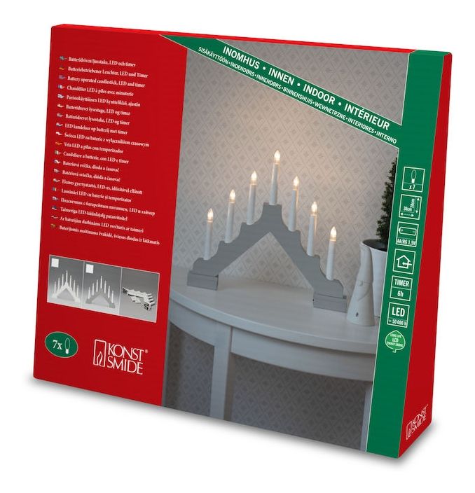 2322-205 Santa und Kinder mit Musik 14,5cm LED 280 mm Warmweiß Batterie/Akku 