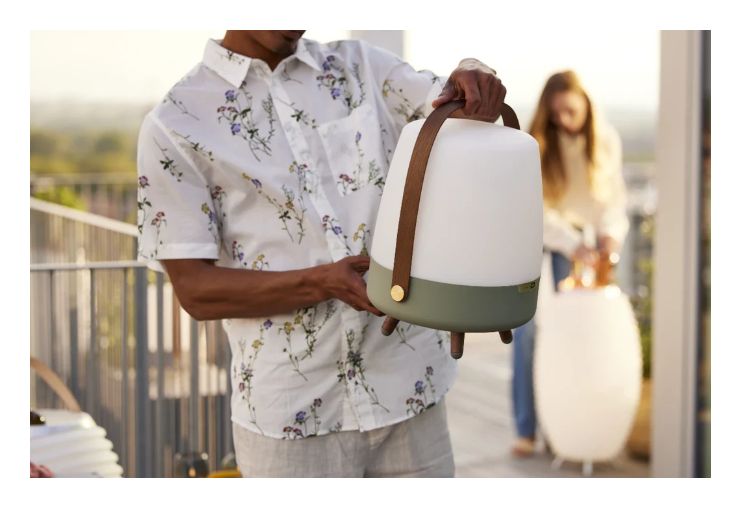 Lite-up Play 2.0 10 W Bluetooth Lautsprecher Laufzeit bis 11 h  (Grün, Weiß, Holz) 