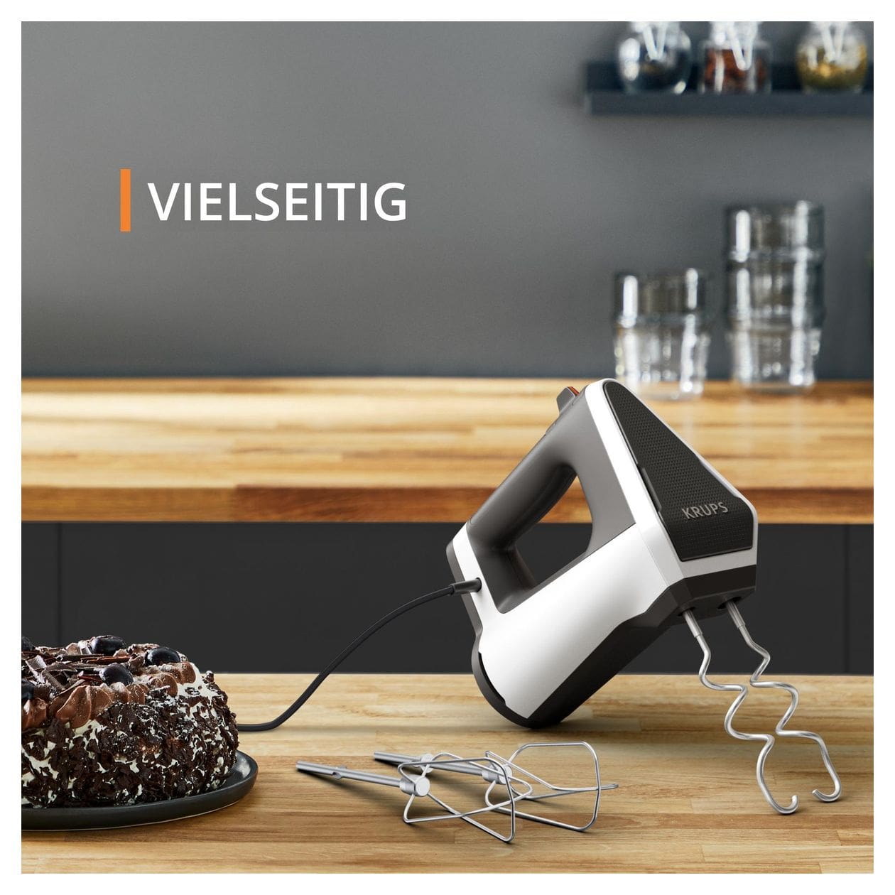 GN6021 3MIX 6000 Handmixer 600 W 5 Stufen  (Grau, Weiß) 