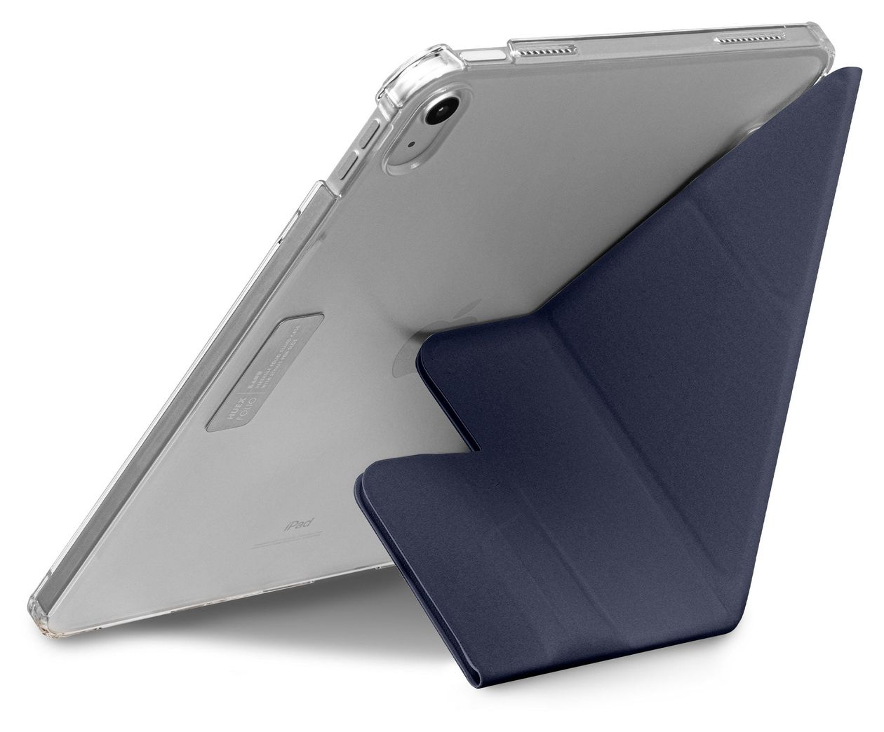 Huex Folio für Apple 10.9" (10th Gen) (2022) (A2757, A2777, A2696) bis 27,7 cm (10.9") Stoßfest, Kratzresistent (Navy, Transparent) 