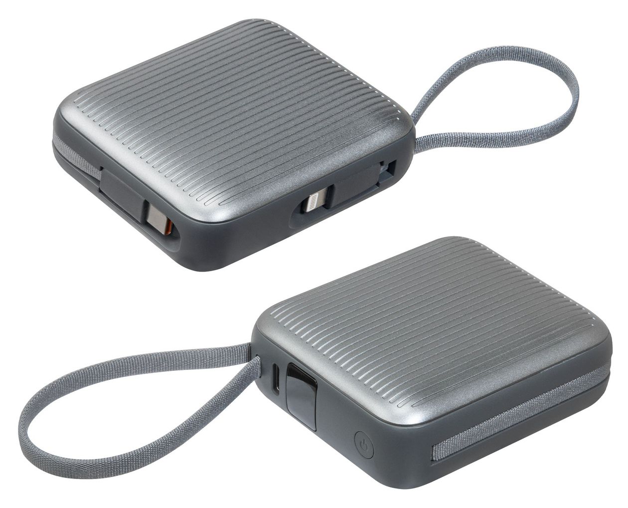 Power Charge Riser Mini 10000 mAh Powerbank USB Typ-C Kabelloses Laden  (Silber) 
