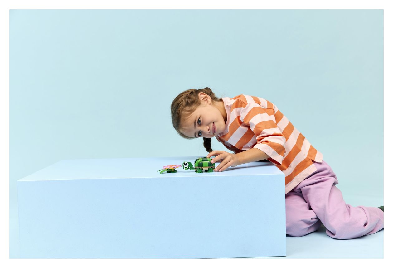 Creator 3-in-1 Schildkröte mit Seerose Bauset 124 Teile  (Mehrfarbig) 