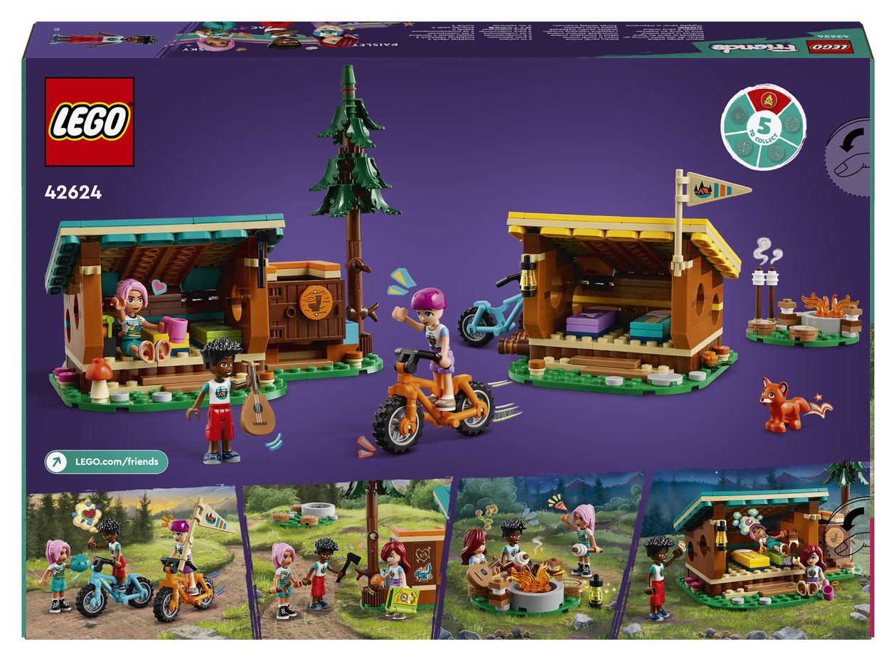 Gemütliche Hütten im Abenteuercamp 