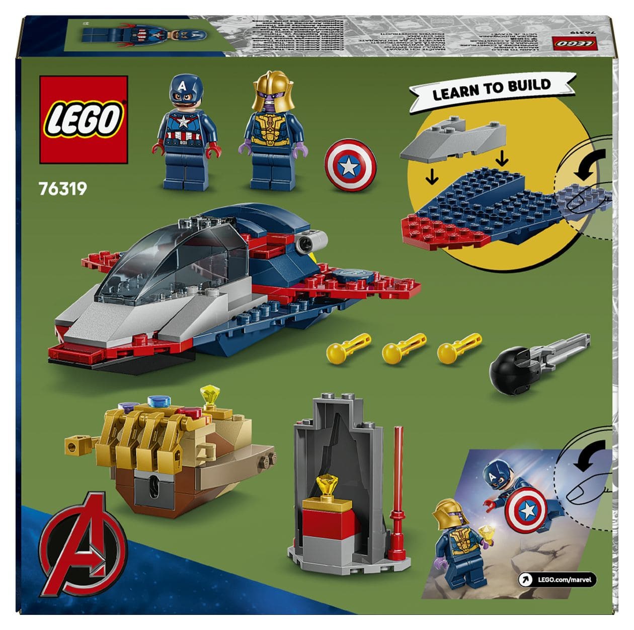 Marvel Captain America vs. Thanos Bauset 107 Teile  (Mehrfarbig) 