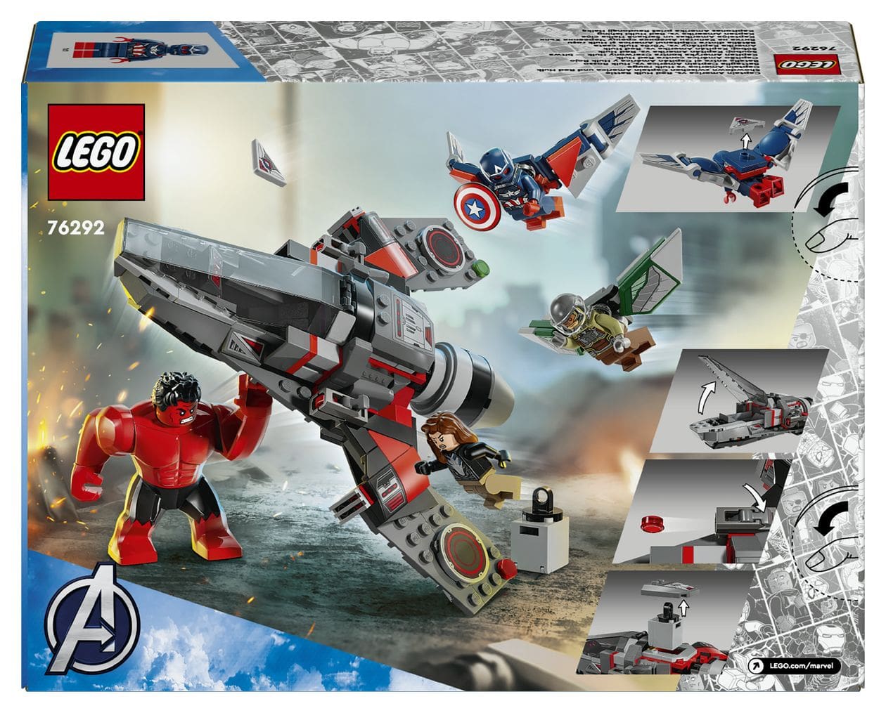 Marvel Showdown zwischen Captain America und Red Hulk Bauset 223 Teile  (Mehrfarbig) 