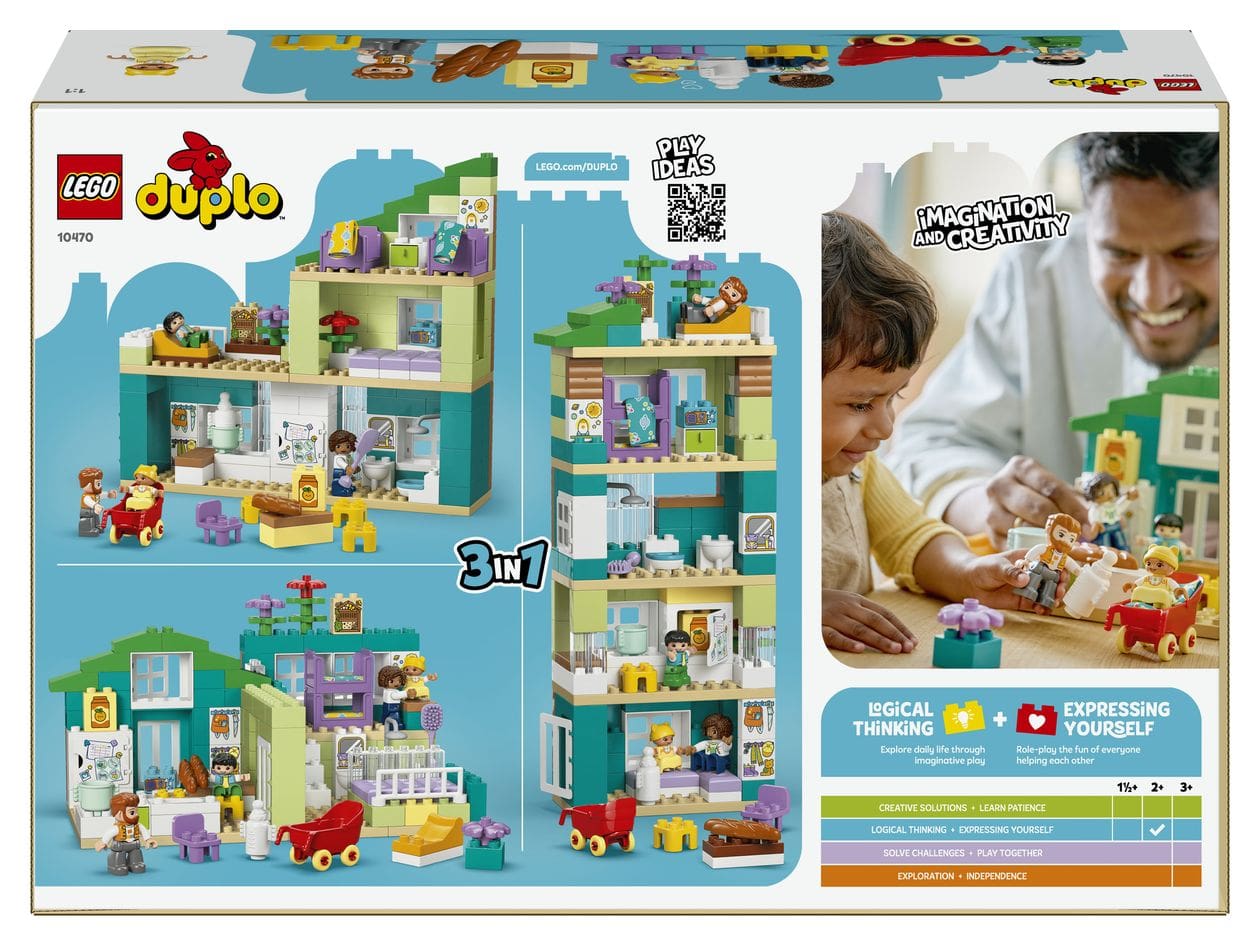 Modernes Familienhaus mit Figuren – 3-in-1-Set 