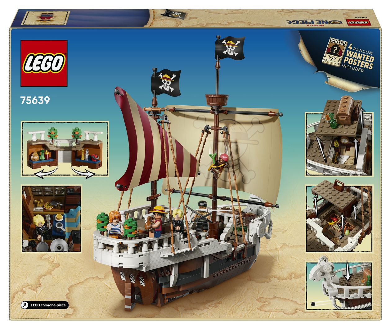 ONE PIECE Das Piratenschiff Flying Lamb Bauset 1376 Teile  (Mehrfarbig) 