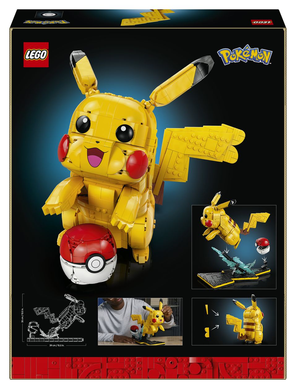 Pokemon Pikachu und Pokeball Bauset 2050 Teile  (Mehrfarbig) 