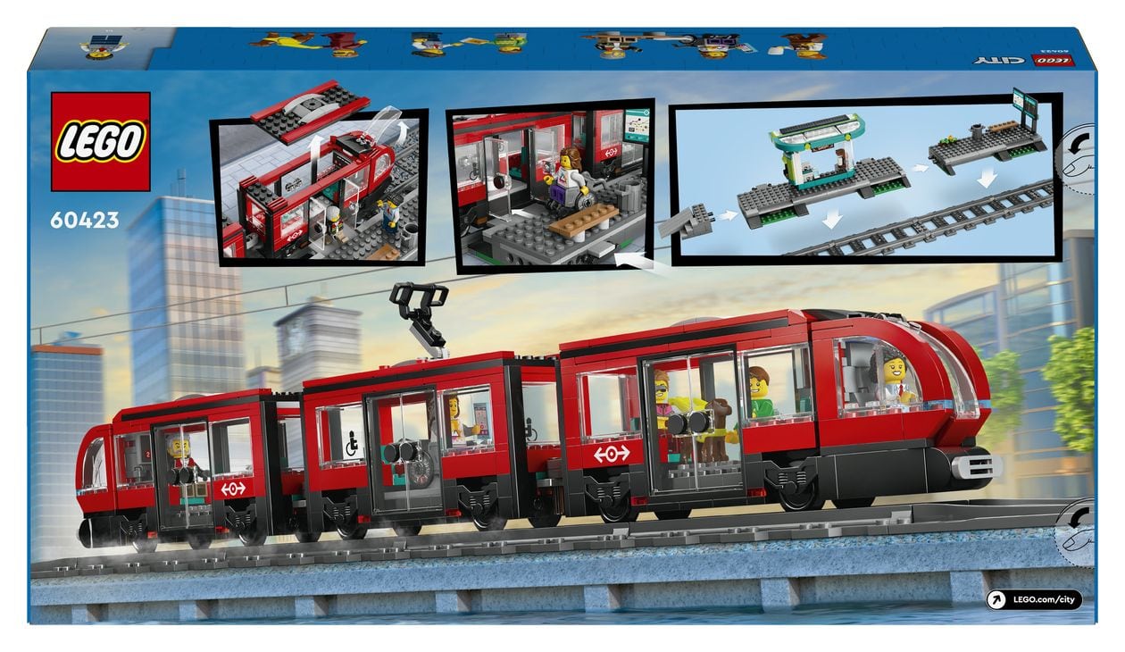 Straßenbahn mit Haltestelle 