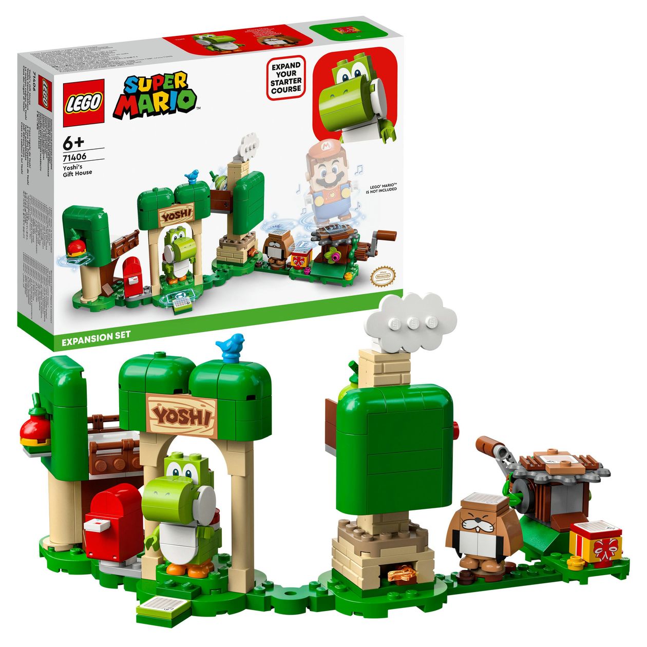 Super Mario Yoshis Geschenkhaus Erweiterungsset 246 Stück(e)  (Mehrfarbig) 