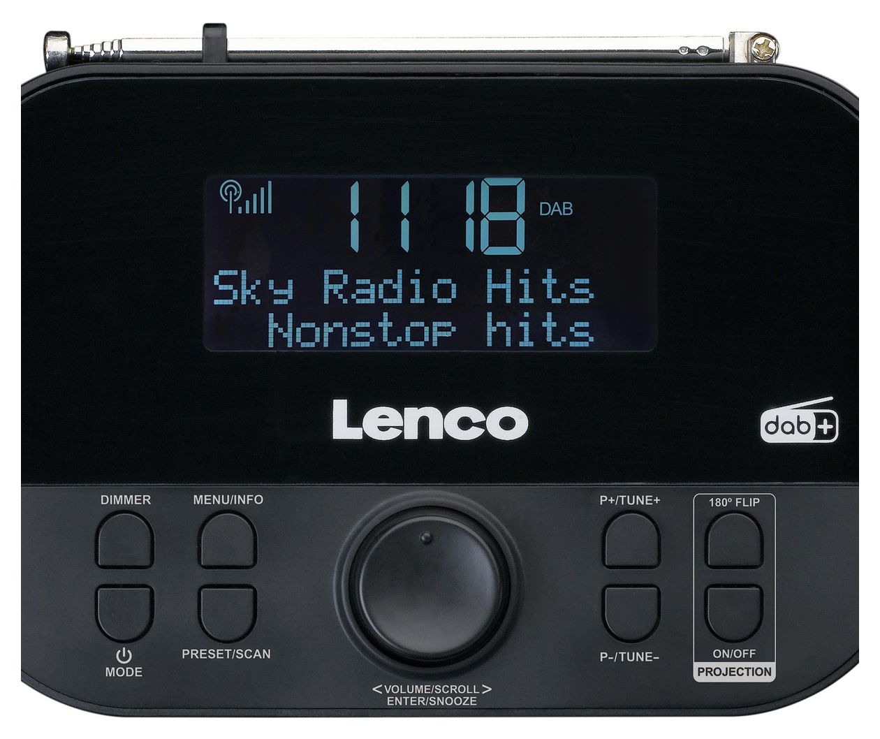 CR-615 DAB+, FM Radio Uhr  (Schwarz) 