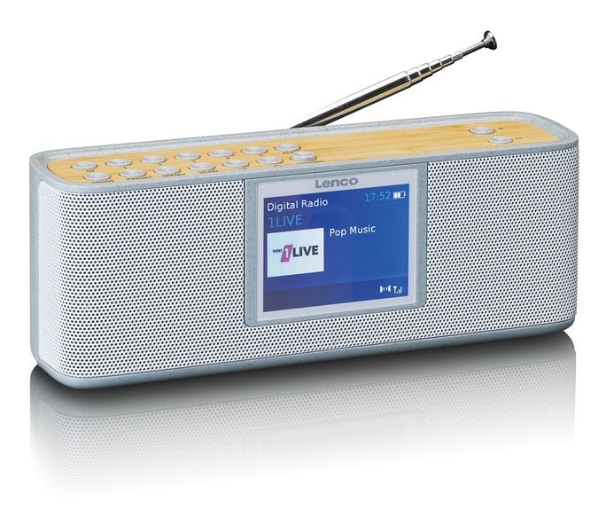 PDR-046 Bluetooth DAB, DAB+, FM Radio Persönlich  (Braun, Weiß) 