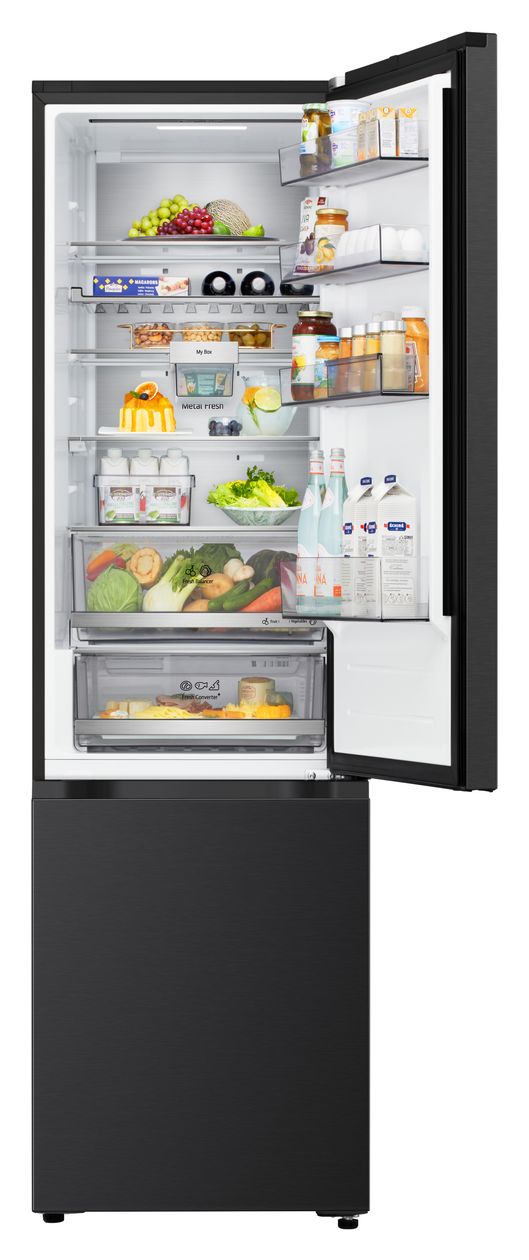 GBBS726BEV 262 l / 113 l Kühl-Gefrierkombi freistehend NoFrost 139 kWh Jahr  (Schwarz) 