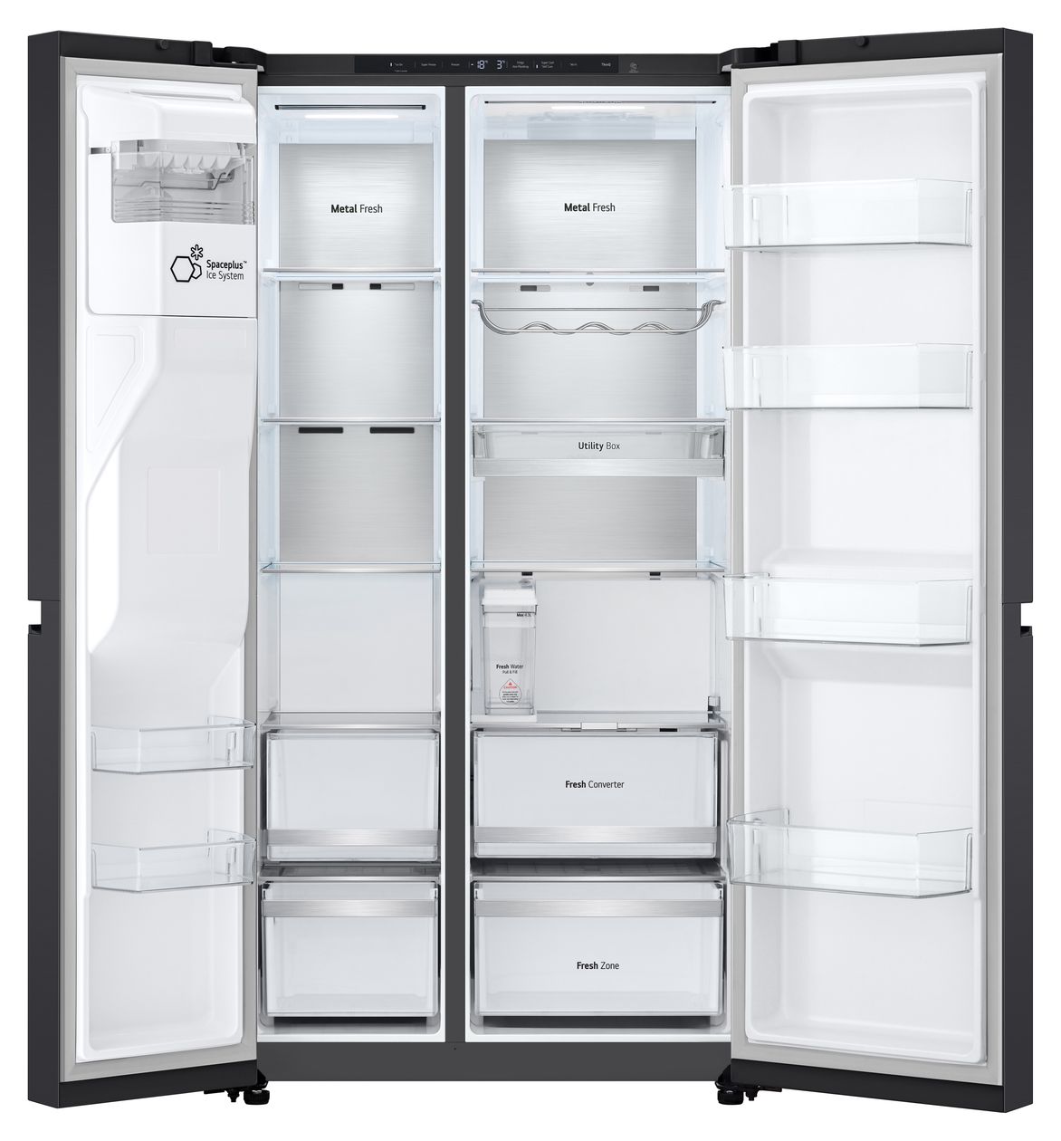 GSLB91EVAB Side-by-Side Kühl-/ Gefrierkombination 404 l / 219 l 175 kWh 1790 mm x 913 mm  (Schwarz) 