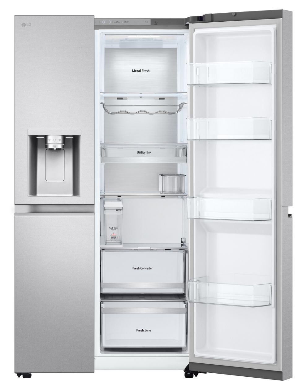 GSLE91MBAB Side-by-Side Kühl-/ Gefrierkombination 404 l / 219 l 175 kWh NoFrost 1790 mm x 913 mm  (Edelstahl) 