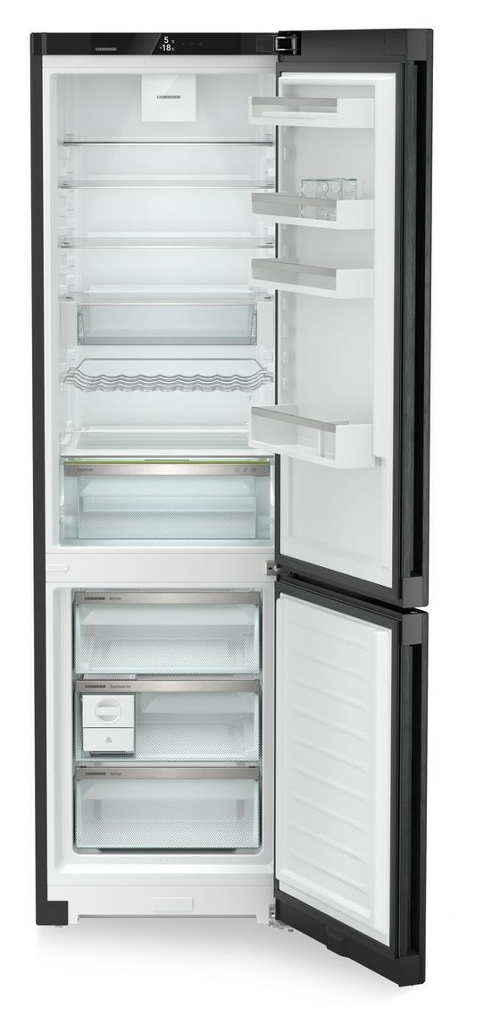 CNbda5723-22 Plus 268 l / 103 l Kühl-Gefrierkombi freistehend NoFrost 104 kWh Jahr  (Schwarz) 